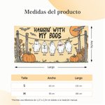 Pancarta personalizada con nombres diseño de fantasma calabaza y murciélago regalo de Halloween para familiares y amigos