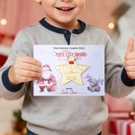 Personalized Santa Claus Elk Star Shape Acrylic Medal Ornament with Name and Card Home Decoration Christmas Gift for Kids