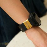 Personalised Simple Engraved Text Rectangle Watch Band Charm Smartwatch Accessories Daily Use Birthday Gift for Women Men