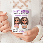 Personalised Cartoon Mother and Daughter Ceramic Coffee Mug with Name Daily Use Birthday Mother's Day Gift for Girls Women