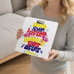 Personalized Barbell She Lifted Heavily Ever After Electronic Scale with Name and LED Display Daily Accessories Birthday Gift for Women