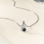 Personalized Infinity Photo Projection Zircon Necklace with Heart Dainty Jewellery Anniversary Birthday Memorial Gift for Women
