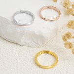 Personalized Mobius Strip Twisted Band Ring with Engraved Name Dainty Jewelry Daily Wear Birthday Anniversary Gift for Couples Newlyweds