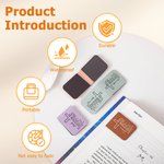 Personalized Cross Positive Bible Verse PU Leather Magnetic Bookmark Clip with Name Reading Supplies Birthday Gift for Christians Book Lovers