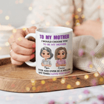 Personalised Cartoon Mother and Daughter Ceramic Coffee Mug with Name Daily Use Birthday Mother's Day Gift for Girls Women