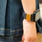 Personalised Simple Engraved Text Rectangle Watch Band Charm Smartwatch Accessories Daily Use Birthday Gift for Women Men