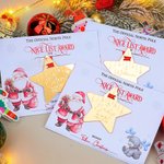 Personalized Santa Claus Elk Star Shape Acrylic Medal Ornament with Name and Card Home Decoration Christmas Gift for Kids