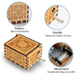 Caja de Música de Madera Vintage Personalizada con Foto y Melodía Mecánica Conmemorativa Aniversario Cumpleaños Regalo para Pareja Familiar