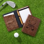Henkilökohtainen PU Nahka Golf tuloskortin haltija alkuperäisellä ja nimellä Kilpailu Harjoittelutarvikkeet Syntymäpäivä Pelipäivä Lahja miehelle Golf Loverille