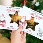 Personalized Santa Claus Elk Star Shape Acrylic Medal Ornament with Name and Card Home Decoration Christmas Gift for Kids