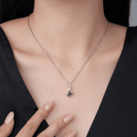 Personalized Infinity Photo Projection Zircon Necklace with Heart Dainty Jewellery Anniversary Birthday Memorial Gift for Women