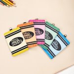 Personlig korthållare i flerfärgad krita med text Tillbaka till skolan Lärarens dag Uppskattningsgåva för lärare