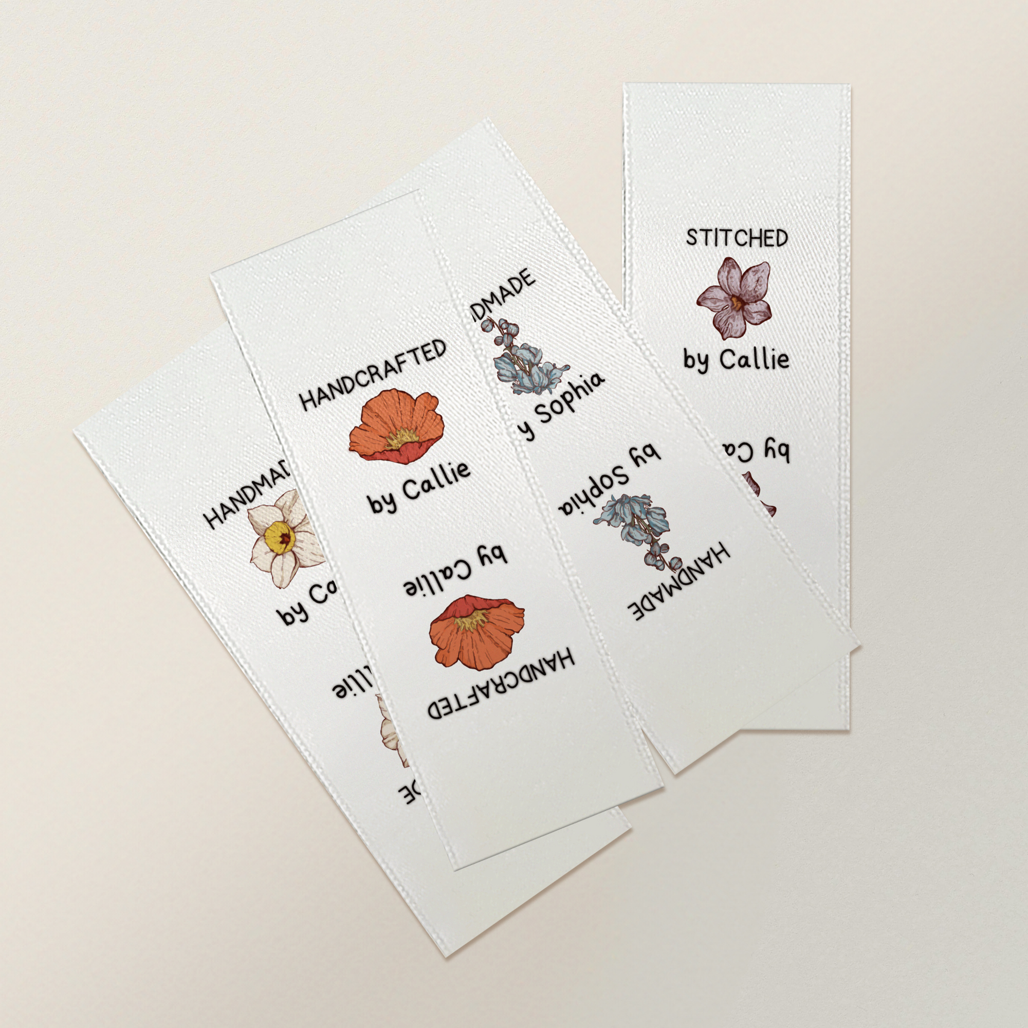 Etiquettes de naissance personnalisées avec titre et texte Lot de 10 pour vêtements Cadeau d'anniversaire pour les amateurs de bricolage et de couture