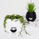 Personalized 3D Printed Cute Book-Reading Planter Pot with Name Home Decor Birthday Gift for Bookworm Plant Lover