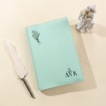 Personalised Cross Floral Monogram PU Leather Bible Book Cover Case with Name Bible Study Supplies Christmas Religious Gift for Christian