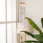 Personalized Angel Baby Character Silhouette Memorial Chime with Name Text and Date Garden Outdoor Decoration Birthday Anniversary Gift for Family