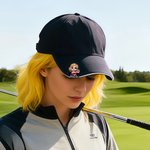 Clip magnetica per cappello personalizzata con personaggio golfista e nome regalo per compleanno e giornata di gioco per giocatori di golf