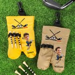 Gepersonaliseerde Golf Club Cartoon Karakter gezicht foto Golfbal tas met naam Golf accessoires verjaardagscadeau voor golfliefhebbers