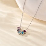 Personalized 1-9 Family Birthstones Women Necklace Dainty Jewellery Birthday Mother's Day Gift for Mom Grandma