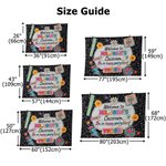 Personalised Multicolour Daisy Pencil Teacher Theme Tapestry with Text Classroom Decor Back to School Gift for Teachers