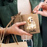 Portafoglio da polso personalizzato in pelle PU con nome e scomparti per carte regalo per compleanni e anniversari per amanti degli animali domestici