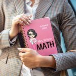 Personalized Cartoon 2026 Planner Spiral A5 Name Notebook with Weekly and Monthly Planning Pages Back to School Teacher's Day Gift for Teacher