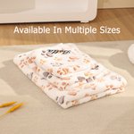 Personalisierte Pfote drucken weiche Fleece Haustier Decke mit gestickten Namen Home Decor Geburtstagsgeschenk für Tierbesitzer