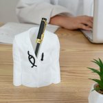 Personalized Doctor Lab Coat Design 3D-Printed Pen Holder with Text Desk Office Decor Birthday Gratitute Gift for Doctors
