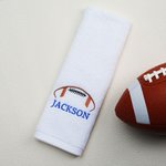 Personalized Football Design Super Absorbent 100% Cotton Soft Lightweight Sports Towel with Embroidered Name Birthday Gift for Football Sports Lovers