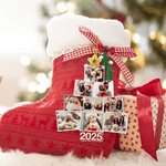 Personalised 2025 Christmas Tree 9 Photos Acrylic Hanging Ornament Tree Decoration Funny Christmas Gift for Family Friends