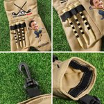 Gepersonaliseerde Golf Club Cartoon Karakter gezicht foto Golfbal tas met naam Golf accessoires verjaardagscadeau voor golfliefhebbers