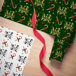 Personalisierte Weihnachtsmannmütze Zuckerstange erste Geschenkpapier mit Namen Weihnachtsgeschenk Dekor für Familie Freunde