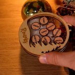 Personalised 1-8 Mini Wood Slices Shaker Ornament with Names and Year Christmas Tree Decor Holiday Party Favors for Family Friends