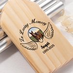 Personalised Photo Wings Pet Memorial Wind Chimes with Text and Date Garden Decor Anniversary Gift for Loss of Pet