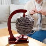 Personalized  Magnetic Wooden Yarn Ball Holder with Text Home Decor Birthday Christmas Mother's Day Gift for Mother Grandmother Craft Lovers