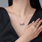 Personalized 1-9 Family Birthstones Women Necklace Dainty Jewellery Birthday Mother's Day Gift for Mom Grandma