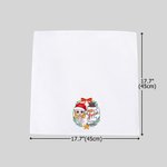 Personalisierte Weihnachtsmannmütze Cartoon Charakter 100% Baumwolle wiederverwendbare Serviette mit Namen und Initialen Tischdekoration Weihnachtsgeschenk für Familie Freund