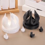 Personalised 3D Printed Swan Mother and Little Swan Luminous Ornament with Name Desk Decor Christmas Gift for Mom Grandma Family