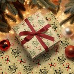 Personalisierte Weihnachtsmannmütze Zuckerstange erste Geschenkpapier mit Namen Weihnachtsgeschenk Dekor für Familie Freunde