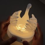 Personalised 3D Printed Swan Mother and Little Swan Luminous Ornament with Name Desk Decor Christmas Gift for Mom Grandma Family