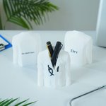 Personalized Doctor Lab Coat Design 3D-Printed Pen Holder with Text Desk Office Decor Birthday Gratitute Gift for Doctors
