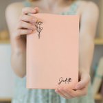 Personalised Cross Floral Monogram PU Leather Bible Book Cover Case with Name Bible Study Supplies Christmas Religious Gift for Christian