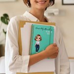 Personalised Cartoon Doctor Nurse Character 2026 Planner A5 Spiral Notebook Pen with Name Nurse Week Appreciation Gift for Medical Staff