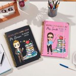 Personalized Books Apple Cartoon Teaching Character 2026 Planner Name A5 Notebook with Weekly Planning Pages Teacher's Day Birthday Gift for Teachers