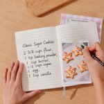 Personalized Watercolor Mixer Checkered Baking Recipe Notebook with Text and Name Kitchen Bakery Gift for Moms Grandmas Bakers