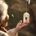 Personalized Angel Baby Character Silhouette Memorial Chime with Name Text and Date Garden Outdoor Decoration Birthday Anniversary Gift for Family