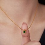 Personalized 1-9 Family Birthstones Women Necklace Dainty Jewellery Birthday Mother's Day Gift for Mom Grandma