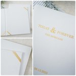 Personalized Marriage Certificate Holder with Initials and Date Anniversary Wedding Gift for Newlyweds