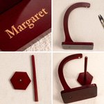 Personalized  Magnetic Wooden Yarn Ball Holder with Text Home Decor Birthday Christmas Mother's Day Gift for Mother Grandmother Craft Lovers