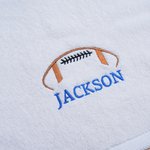 Personalized Football Design Super Absorbent 100% Cotton Soft Lightweight Sports Towel with Embroidered Name Birthday Gift for Football Sports Lovers